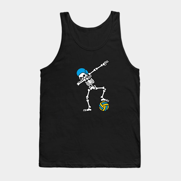 Dab dabbing skeleton Water polo Halloween Tank Top by LaundryFactory